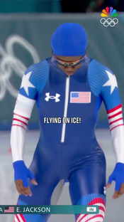 FLAGBEARER IN ACTION 🇺🇸 Erin Jackson Hits the Ice at Milano Cortina 2026