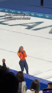 Jutta Leerdam, the Dutch speed skater. She just won gold in the women...