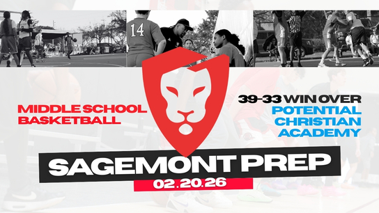 Sagemont Prep Middle School Boys Stay Perfect, Move to 5-0 With 39-33 Win Over Potential Christian Academy