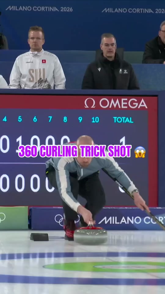 HE TURNED HIS SWAG ON. ‍ #WinterOlympics #curling #sports #swag