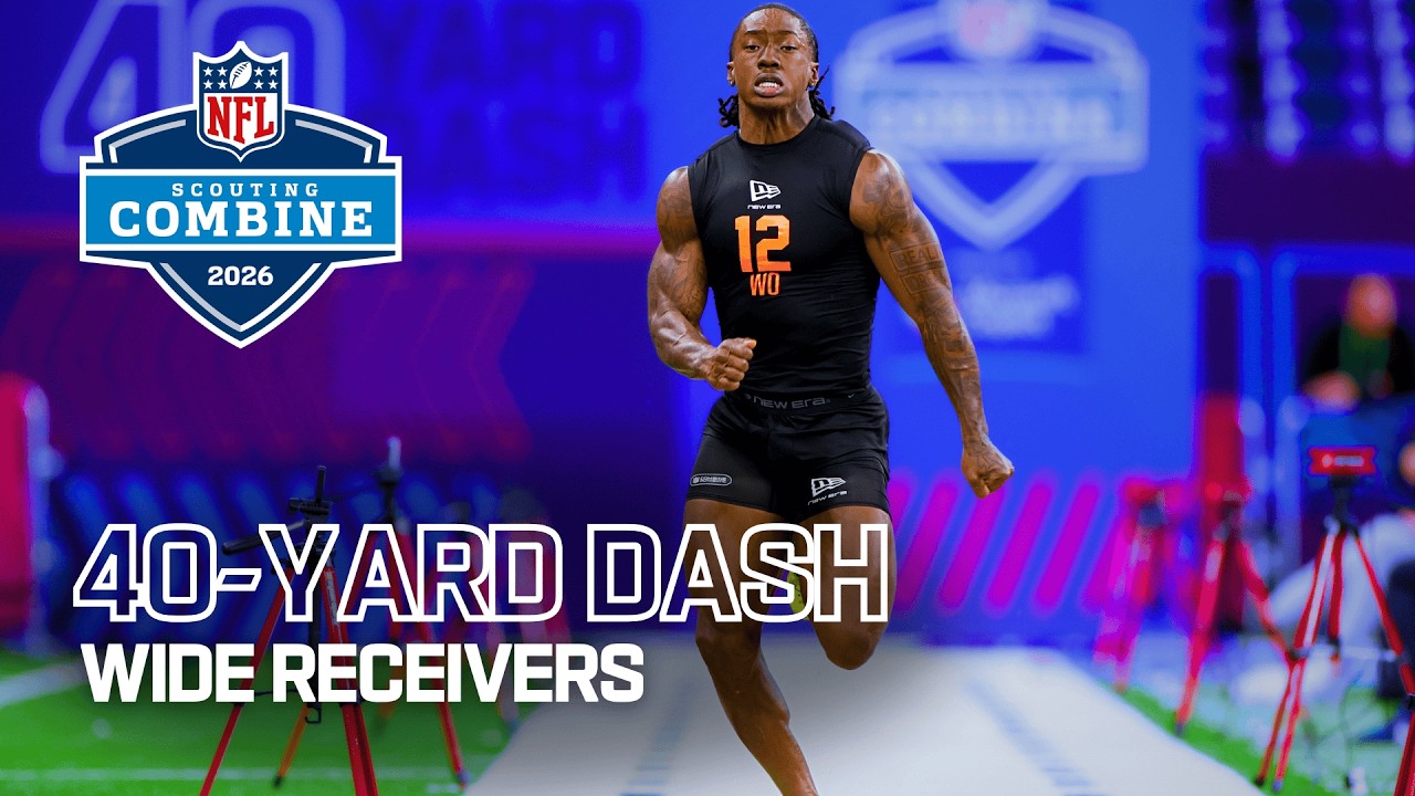 WR Speed on Display 🔥 | Wide Receivers Run the 40 at the 2026 NFL Combine