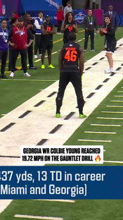 Colbie Young Was Flying ⚡ | Georgia WR Shows Elite Speed at the Combine