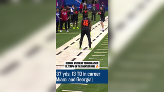 Colbie Young Was Flying ⚡ | Georgia WR Shows Elite Speed at the Combine