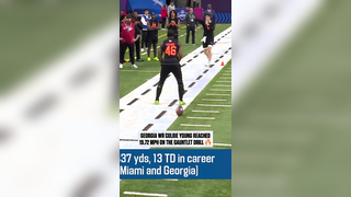 Colbie Young Was Flying ⚡ | Georgia WR Shows Elite Speed at the Combine