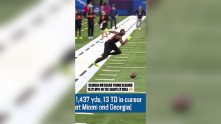 Colbie Young Was Flying ⚡ | Georgia WR Shows Elite Speed at the Combine