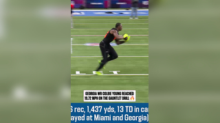 Colbie Young Was Flying ⚡ | Georgia WR Shows Elite Speed at the Combine