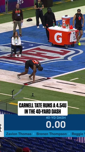 Carnell Tate on the Move 🔥 | Ohio State Playmaker Shows Out at the Combine
