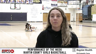 Martin County Girls Basketball Earns Baptist Performance of the Week