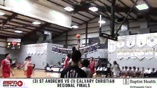 #2 IN THE NATION! Calvary Christian Rolls 88-65 | Regional Final Highlights | #Basketball