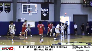 #2 IN THE NATION! Calvary Christian Rolls 88-65 | Regional Final Highlights | #Basketball