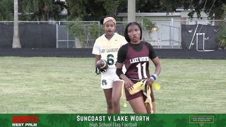 Suncoast Shuts Out Lake Worth ? | Cate Goddeau-Hall Throws 4 TDs | Flag Football Highlights