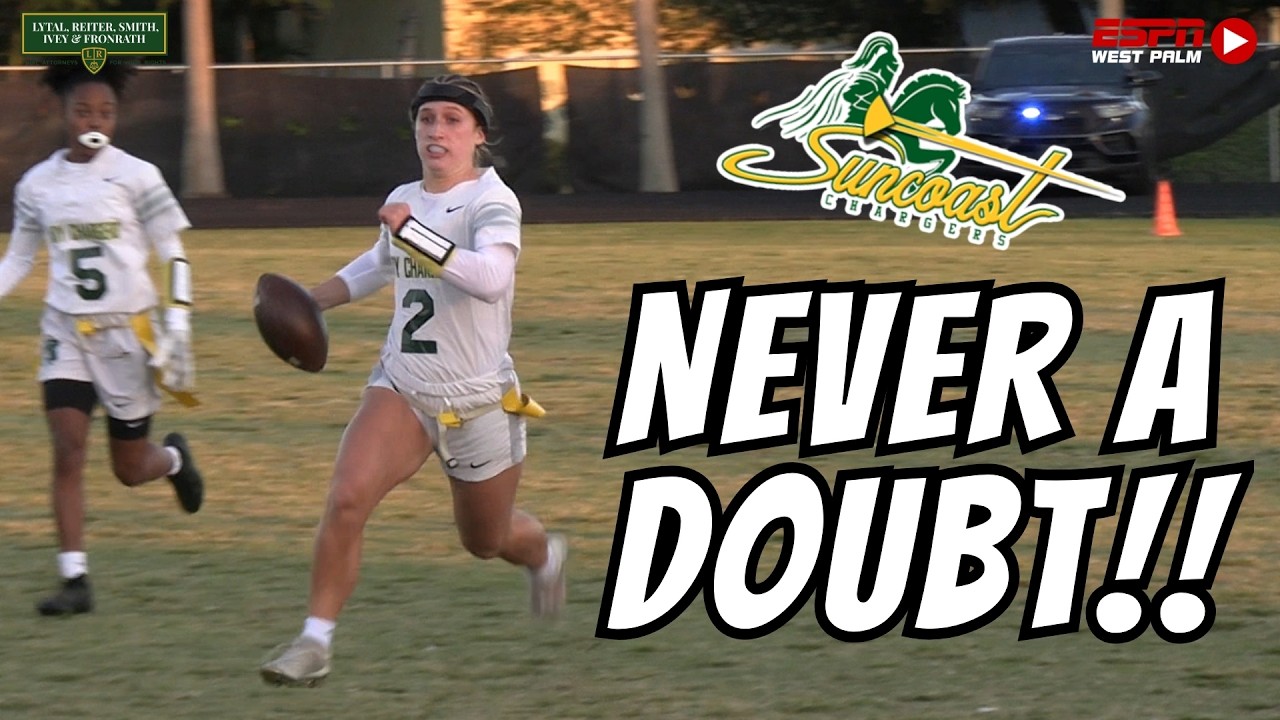 Suncoast Shuts Out Lake Worth 🚨 | Cate Goddeau-Hall Throws 4 TDs | Flag Football Highlights
