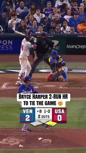 Harper ties it in the 8th (via @MLB, @MLBonFOX) #worldbaseballclass...