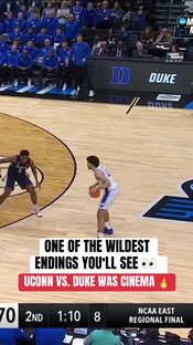 UNBELIEVABLE ENDING TO UCONN-DUKE IN THE ELITE EIGHT #marchmadness ...