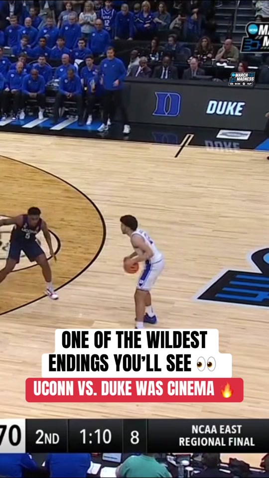 UNBELIEVABLE ENDING TO UCONN-DUKE IN THE ELITE EIGHT #marchmadness ...