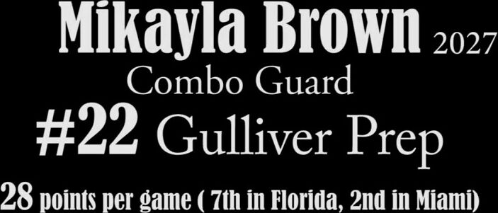 Junior Year Highlight- Mikayla Brown