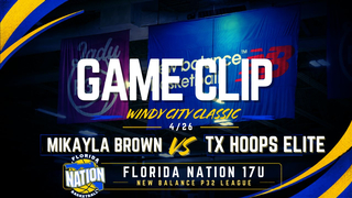 Mikayla Brown 3FGM, ASSIST vs TX Hoops Elite