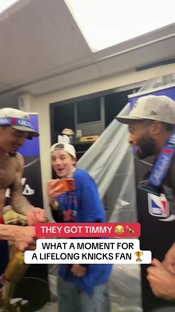 Timothée Chalamet got caught in the Knicks champagne celebrations! ...