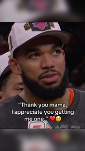 KAT shows love to his mom after winning the NBA Finals 🫶 #nba #basket...