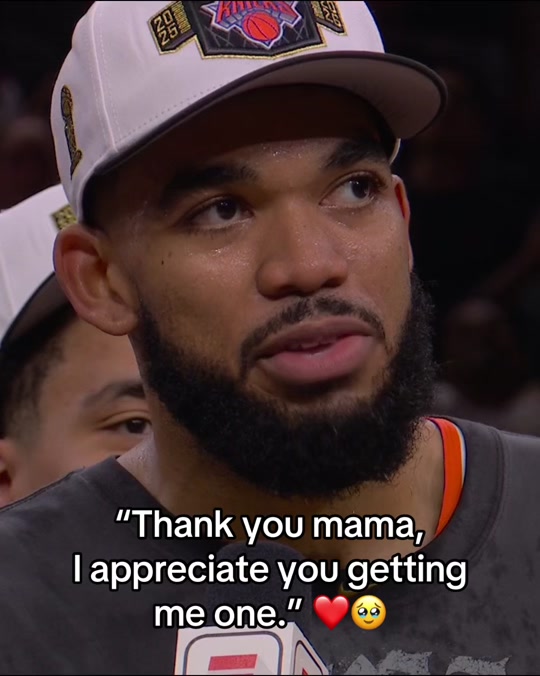 KAT shows love to his mom after winning the NBA Finals 🫶 #nba #basket...