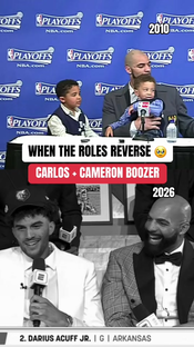 A young Cameron Boozer and his brothers joined their dad Carlos at th...