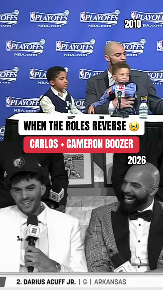 A young Cameron Boozer and his brothers joined their dad Carlos at th...