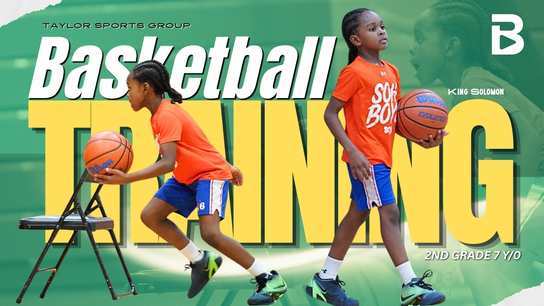 7/YO 2ND GRADER  PUTTING IN WORK AT TAYLOR SPORTS GROUP YOUTH TRAINING