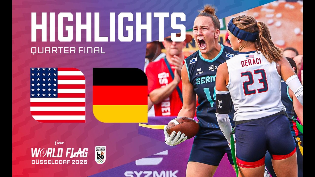 USA vs Germany | Women’s Quarter-final Highlights | IFAF World Flag 2026
