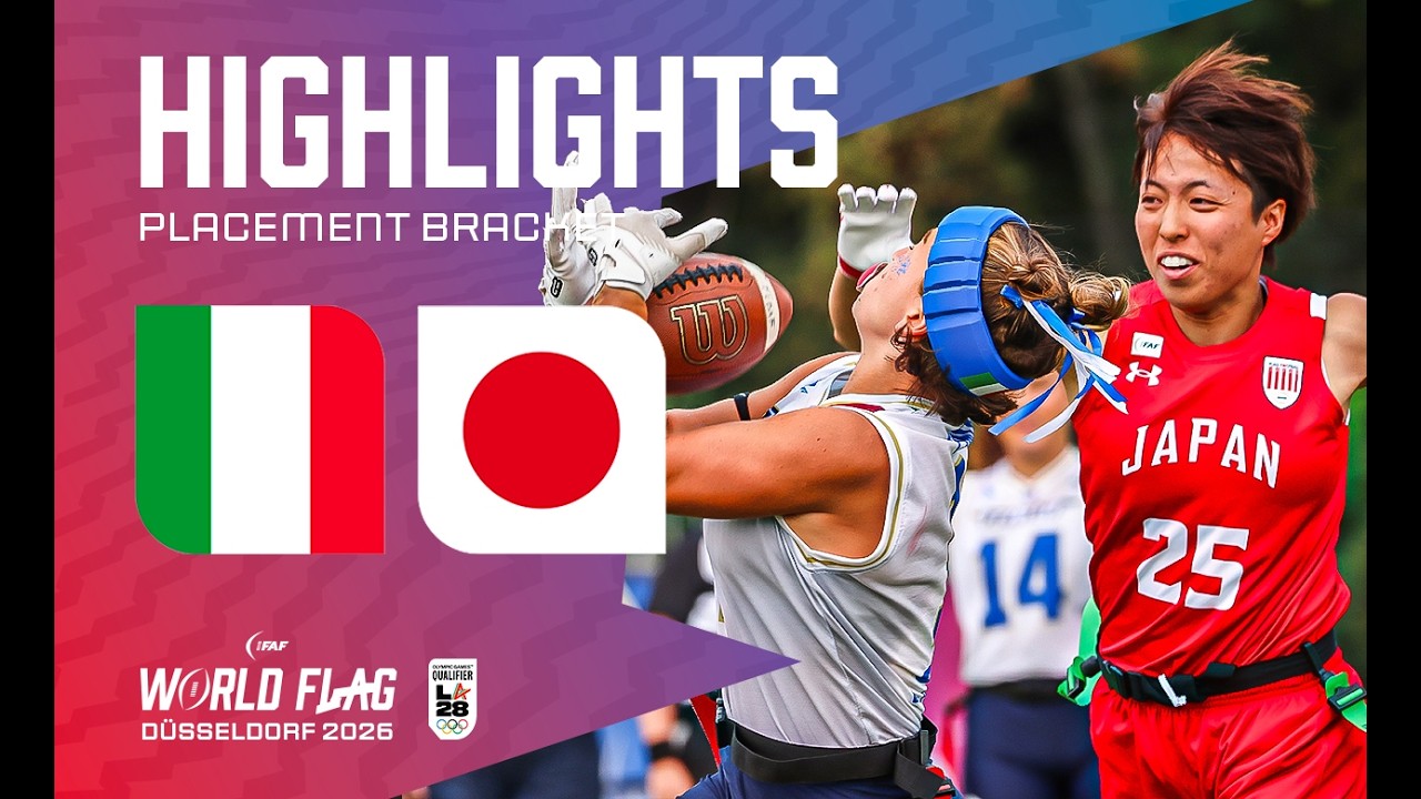 HIGHLIGHTS: Italy v Japan | Women | 9-16 bracket semi-final | IFAF World Flag 2026