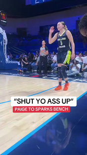 Paige wasn’t feelin the jibber jabber from the bench #ballislife #b...
