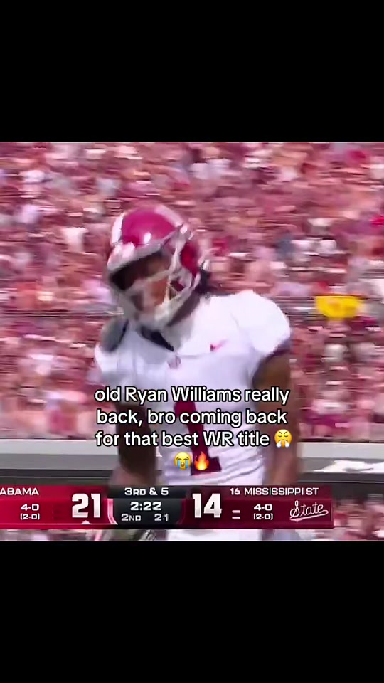 #ryanwilliams #collegefootball #sportsflock #alabamafootball