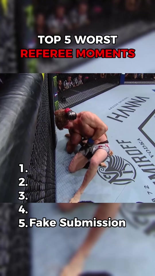 TOP 5 WORST REFEREE MOMENTS #MMA #fyp #UFC #fight #conormcgregor