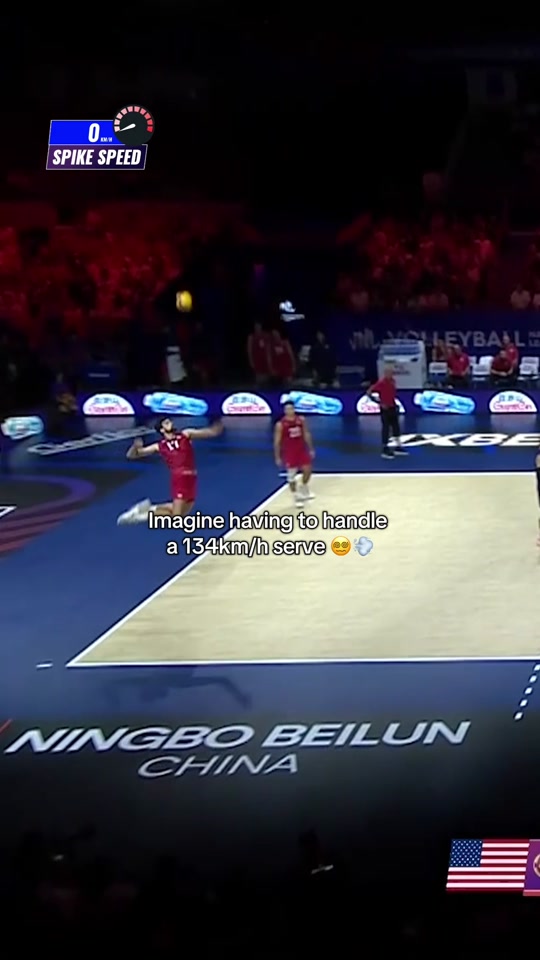 Run for cover, when USA is serving 🫡 #volleyball #volleyballworld #VN...