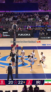 What a hustle play by 🇳🇿 & 🇮🇷! #volleyball #volleyballworld #newzeala...