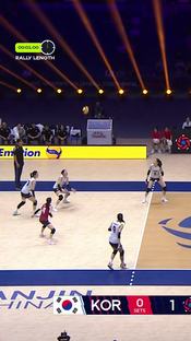 A LONG RALLY WITH BIG IMPACT A 26-second exchange between Thailand...