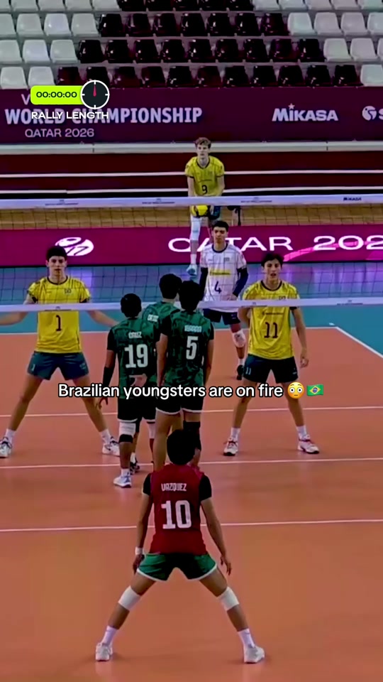 Brazil making Mexico sweat 🇧🇷 #volleyball #volleyballworld #brazil #...