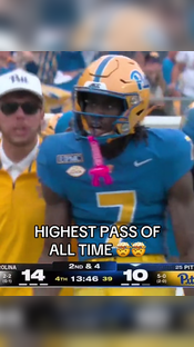 HOLDEN GERINER’S PASS TOUCHED THE SKY #cfb #CollegeFootball #pitt #...