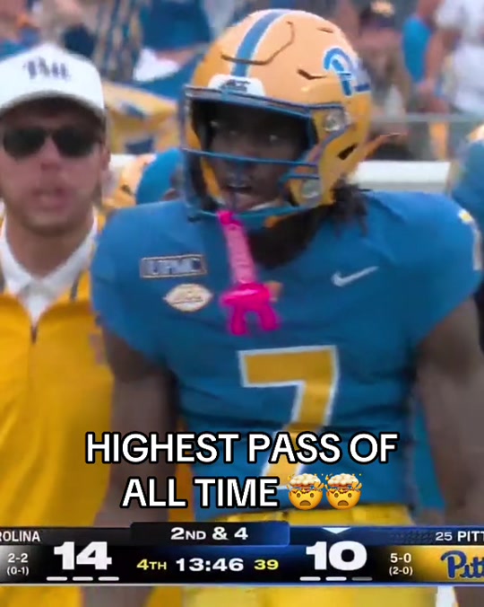 HOLDEN GERINER’S PASS TOUCHED THE SKY #cfb #CollegeFootball #pitt #...