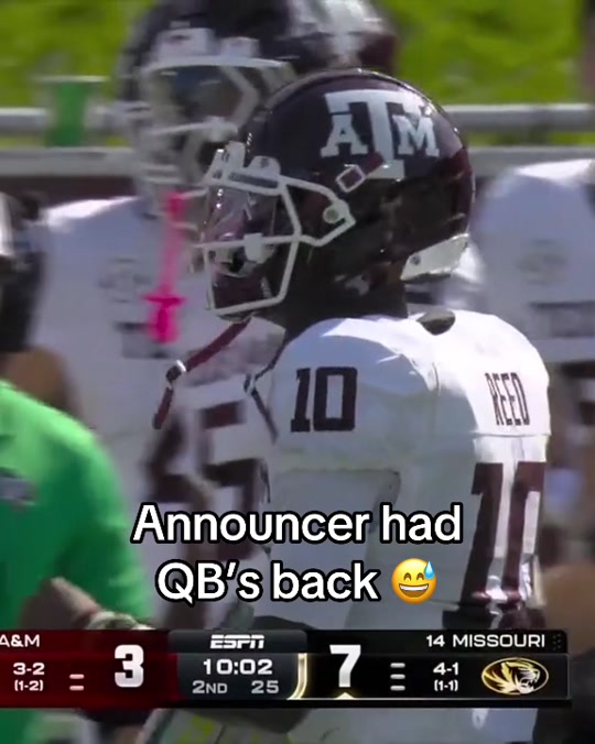 Rough drop for Texas A&M #cfb #collegefootball #fail #announcer #drop