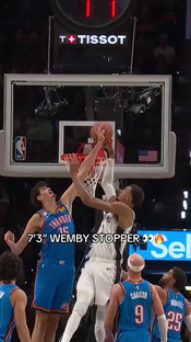 THUNDER ROOKIE ADAY MARA BLOCKS WEMBY #nba #basketball #thunder #sp...