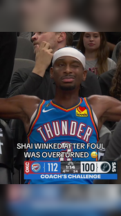 SGA knew it wasn’t a foul #sga #thunder #spurs #nba #basketball