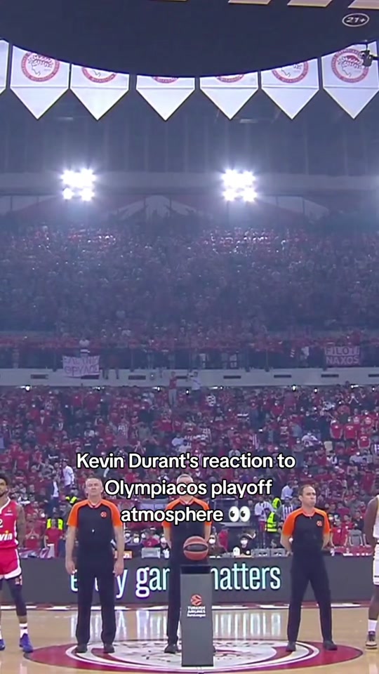 This is what Olympiacos playoff atmosphere looks like New series s...