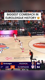olympiacos ties the record for biggest euroleague comeback EVER @Eu...