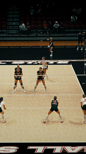 Defense wins the rally. Western Michigan digs the line… then shuts...