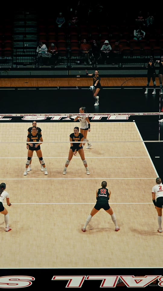 Defense wins the rally. Western Michigan digs the line… then shuts...
