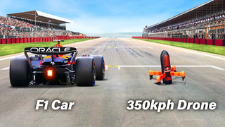 World's Fastest Camera Drone Vs F1 Car (ft. Max Verstappen)