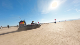 F1 Drivers Drift Hovercraft In The Desert!