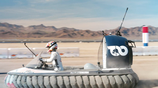 F1 Drivers Drift Hovercraft In The Desert!