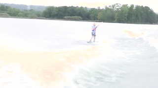 Kane Ward is the youngest person ever to do a double flip on a wakeboard in contest!