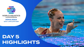 Highlights from Day 5 of the World Aquatics Championships in Doha, Qatar